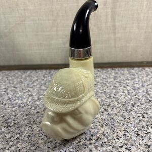 1972  Vintage Avon Bulldog Pipe Bottle Detective Dog Wild Country - Empty